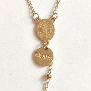 rosario-Emaus-medalla-Milagrosa-chapada-oro -joyería-bisutería-religiosa-cristiana-católica-paloma-espíritu santo-Ocean Su