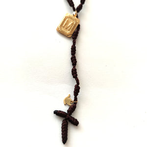 colgante-rosario-algodon-nudos-medalla-M-viren-Maria-joyería-bisutería-religiosa-cristiana-católica-paloma-espíritu santo-Ocean Su