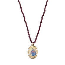 Cargar imagen en el visor de la galería, Colgante &quot;Virgen Milagrosa&quot;- cadena - piedras - cristal - colores- medalla - ovalada - Virgen Milagrosa -brillantes Joyería - bisutería - religiosa - cristiana - católica - paloma - espíritu santo - Ocean Su
