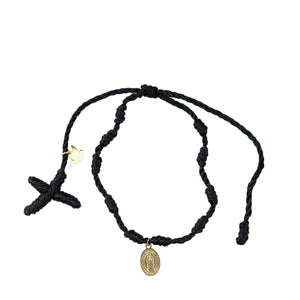 pulsera-rosario-hilo-nudos-medalla-Virgen Milagrosa  -joyería - bisutería - religiosa - cristiana - católica - paloma -  espíritu santo - Ocean Su