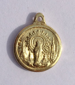   medalla "Sagrado Corazón" y "Virgen del Pilar "- medalla - escapulario - bañada -oro- sagrado -corazón-Jesús -joyería - bisutería - religiosa - cristiana -católica - paloma - Espíritu Santo - Ocean Su